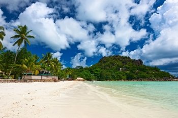 Beautiful beach at Seychelles, Praslin, Cote d’Or