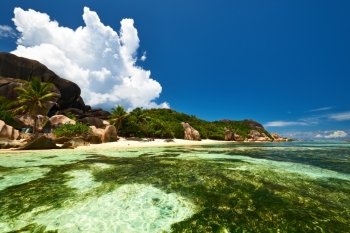 Beautiful beach at Seychelles, La Digue, Anse Source d’Argent