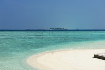 Beautiful island beach at Maldives
