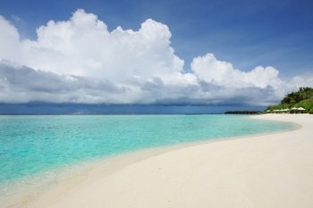 Beautiful island beach at Maldives
