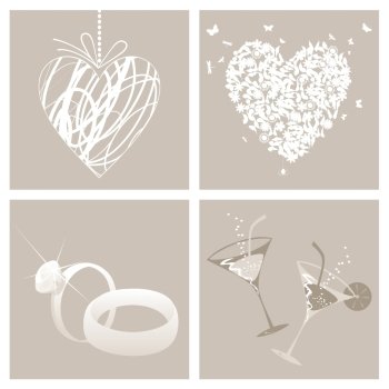 Wedding4. Collection from wedding symbols. A vector illustration
