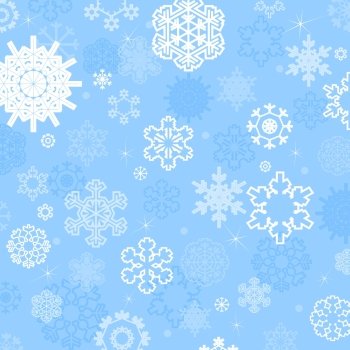 Winter background6. Winter blue background with snowflakes. A vector illustration
