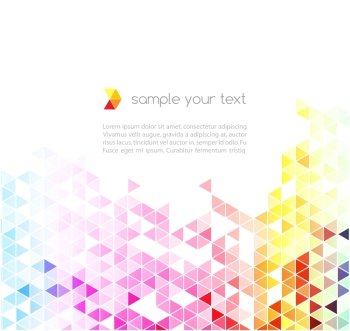 Abstract colorful triangles vector background.