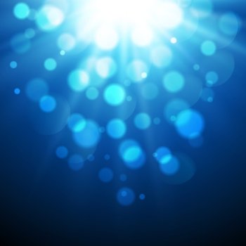 Abstract magic light background. Vector  illustration Abstract blue agic light background with bokeh effect