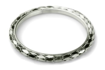 Modern metal bracelet isolated on white