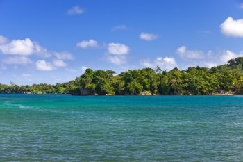 Jamaica. A Blue lagoon. 