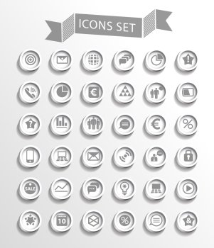 Set of web icons ?an be used for invitation, congratulation or website