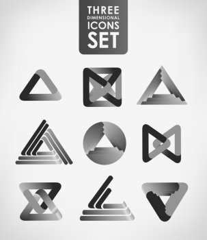 Business design elements  icon set, three dimensional quality icon  with a lot of variety ideal for business , flayer and presentation.