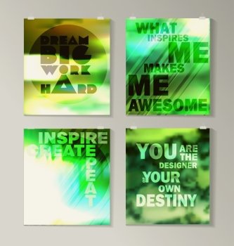 Quote poster. Typographical background. Creative retro design. Quote Typographical galaxy Background