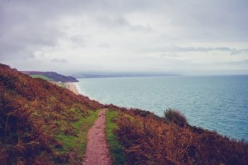 Coastline in Devon, England