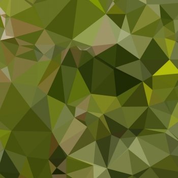 Low polygon style illustration of a sap green abstract geometric background.. Sap Green Abstract Low Polygon Background