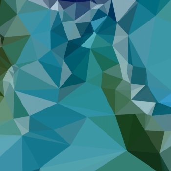 Low polygon style illustration of a bright turquoise blue abstract geometric background.