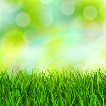 Abstract green grass field background vector illustration