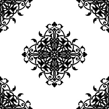 Decorative fractal in arabic or muslim style vector illustration