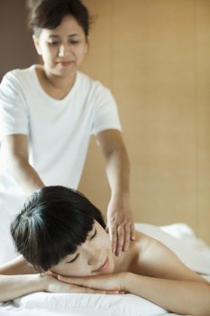 Young Woman Receiving Massage