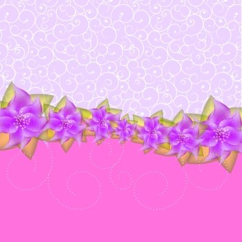 Romantic Flower vector Background