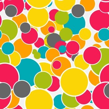 Abstract Glossy Circle Seamless Pattern Background Vector Illustration.
