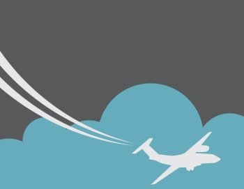 Retro Airplane Banner. Vector Illustration for Your Design. EPS10