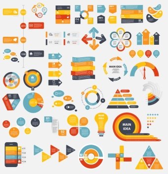 Mega Collection of Flat Infographic Templates for Business Vector Illustration EPS10