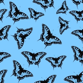 Butterfly Seamless Pattern Background Vector Illustration EPS10. Butterfly Seamless Pattern Background Vector Illustration