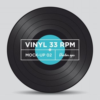 Vinyl record 33 RPM mock up