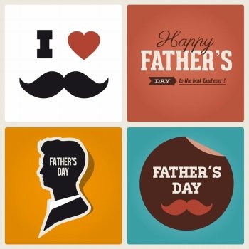 Fathers day cards, logo, badge, signs and symbol 