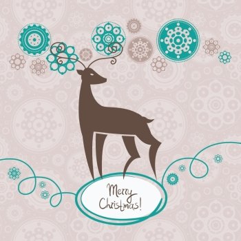 Background with Christmas reindeer 
