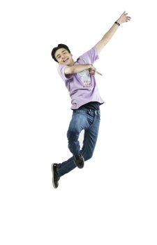 Man jumping in the air 