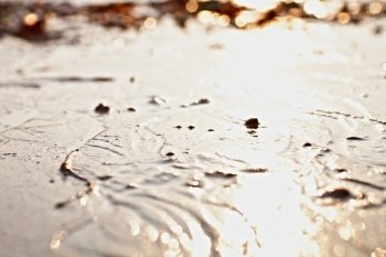 
background with wet sand closeup