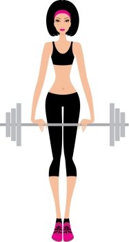 Woman with a fitbar