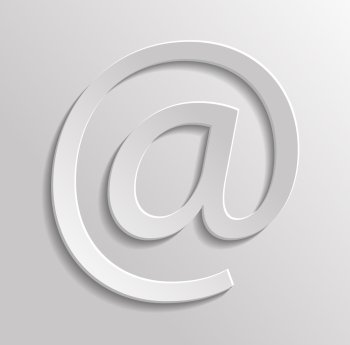 App icon metal mail with shadow