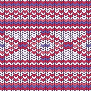 Seamless knitted pattern.  Seamless pattern can be used for wallpaper, pattern fills, web page background. Vector illustration.
