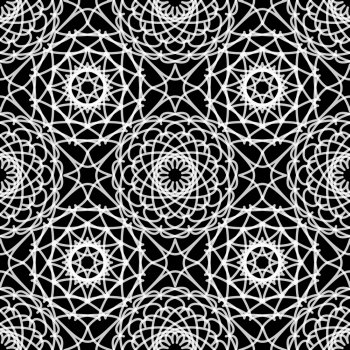 Vintage lace seamless pattern with circular ornaments. Vintage lace seamless pattern