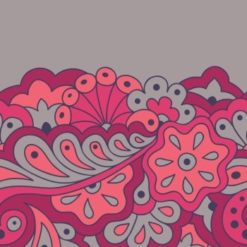 Decorative seamless border. Multicolor pattern. Vector illustration.