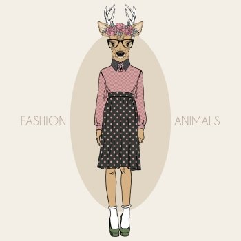 deer girl hipster
