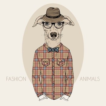 dog male hipster