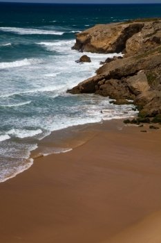 beach at algarve in the south of portugal