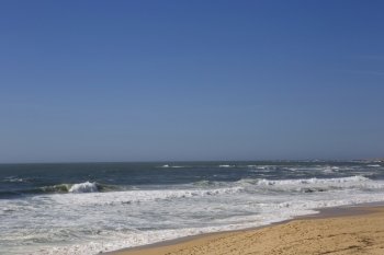 Beach near Oporto, in the north of Portugal