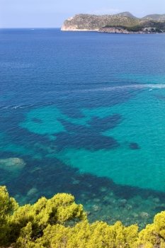 Mediterranean sea at the Coast of Mallorca, Spain