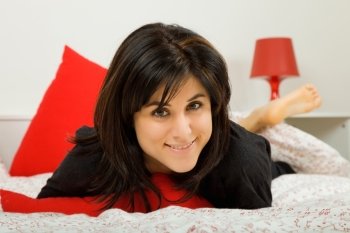young beautiful sensual woman in bed