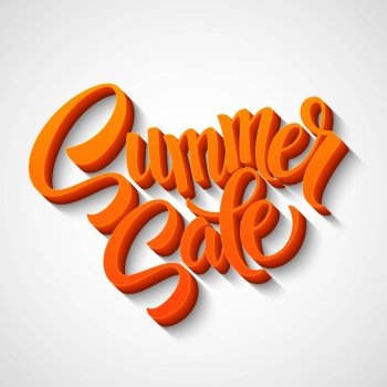 Summer sale message on orange background EPS 10. Summer sale message on orange background