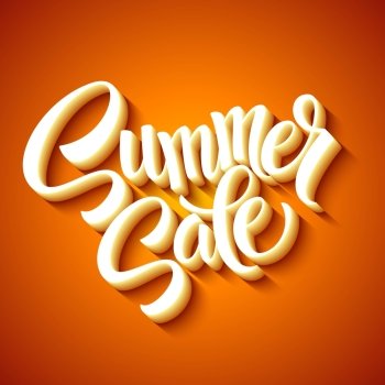 Summer sale message on orange background EPS 10. Summer sale message on orange background