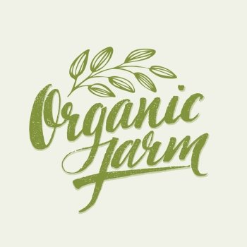 Organic Farm Modern brush lettering. Vector illustration. Organic Farm Modern brush lettering. Vector illustration EPS10