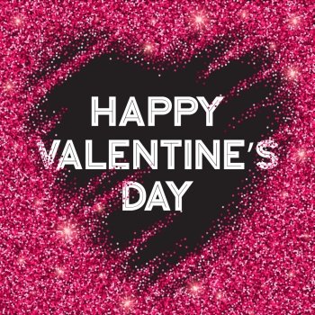 Sparkle glitter Valentines Day heart. Vector illustration. Sparkle glitter Valentines Day heart. Vector illustration EPS10