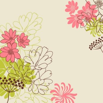 Abstract flowers background with place for your text.. Abstract flowers background with place for your text
