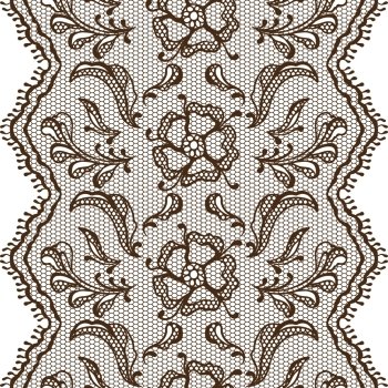 Vintage lace background ornamental flowers. Vector texture.