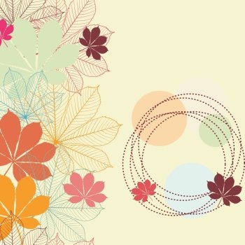Seamless background with falling autumn leaves in a retro style.. Seamless background with autumn leaves.