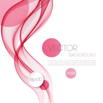 Vector Abstract smoky waves  background. Template brochure design. Abstract smoky waves  background. Template brochure design