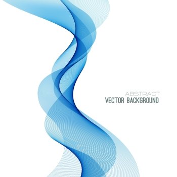 Abstract curved lines background. Template brochure design. Vector Abstract blue curved lines background. Template brochure design