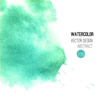 Abstract watercolor background. Hand drawn watercolor backdrop, texture, stain watercolors on wet paper. Vector illustration